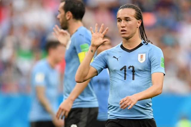 Diego Laxalt in action for Uruguay at the 2018 World Cup in Russia