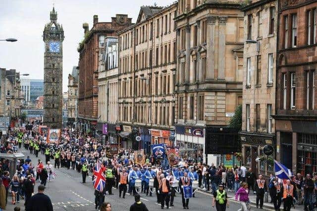 Marchers in Glasgow. Picture: Jeff J Mitchell / Getty Images