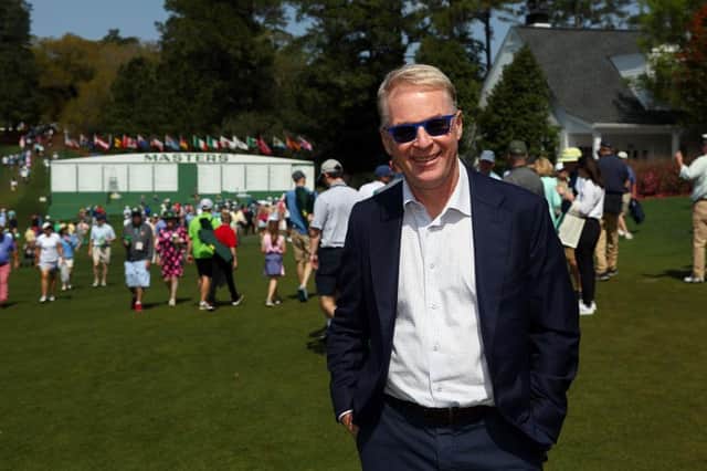 CEO of the PGA European Tour Keith Pelley pictured earlier this year at The Masters. Picture: Andrew Redington/Getty Images.