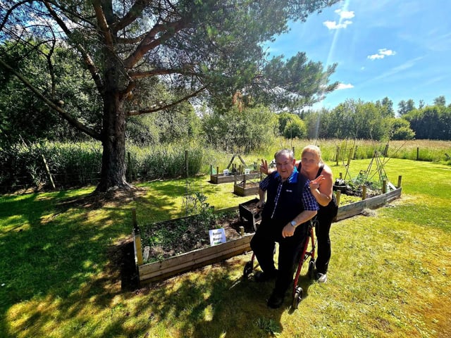 Resident at HC-One Scotland’s Redmill Care Home gardening