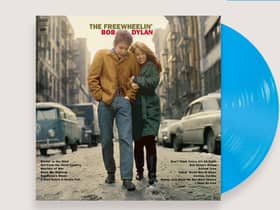 Bob Dylan's album, The Freewheelin', which is being re-released as a blue vinyl record to raise money for Unicef UK's children's emergency fund