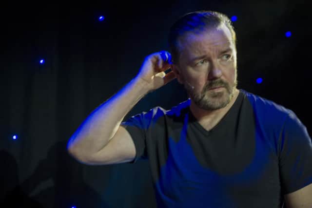 Ricky Gervais blasting off in SuperNature