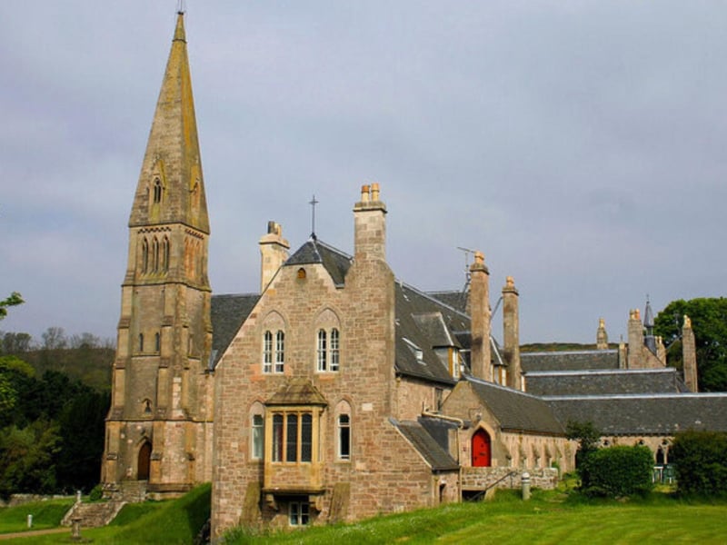 The Cathedral of the Isles rests on the edge of the town of Millport which is the main settlement on the Isle of Cumbrae. Construction of the building ended in 1849 before it then opened in 1851 as a collegiate church.