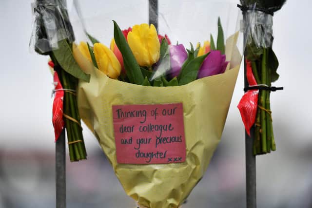 Floral tributes and messages have been left at the hospital by colleagues and wellwishers.