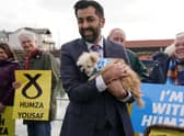 SNP leadership candidate Humza Yousaf visits Arbroath Harbour (Picture: Andrew Milligan/PA Wire)