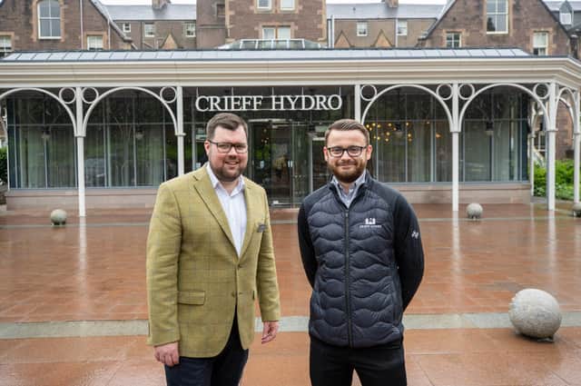 Gavin Edwards and Ryan Gourlay pictured outside the Crieff Hydro hotel and resort.