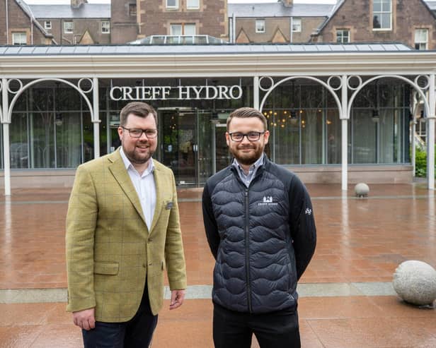Gavin Edwards and Ryan Gourlay pictured outside the Crieff Hydro hotel and resort.