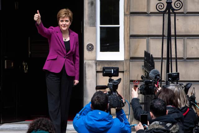 Nicola Sturgeon is due to make an announcement today to update Scotland on the latest coronavirus restrictions. (Photo by Andy Buchanan / AFP)