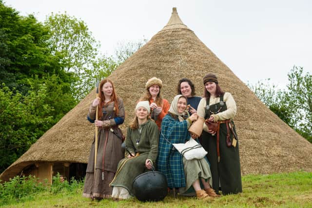 The Whithorn Roundhouse in Dumfries and Galloway is a full-scale replica of a roudhouse like those found at Black Loch of Myrton, where people lived around 430BC.