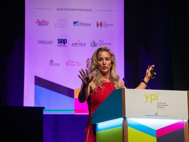 Keynote speaker Sheli McCoy, record-breaking weightlifter