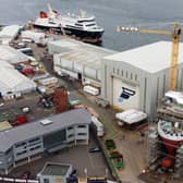 The MV Glen Rosa at Ferguson Marine shipyard in Port Glasgow. Image: John Devlin/National World.