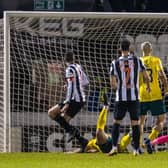 St Mirren's Joe Shaughnessy makes it 1-1 with a close-range finish past Matt Macey.