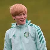 Celtic's Kyogo Furuhashi is currently an injury doubt for Celtic, and Japan. (Photo by Craig Foy / SNS Group)
