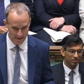 There were times when Dominic Raab gave the impression he was about to challenge the entire opposition front bench to a square go (Picture: House of Commons/PA)