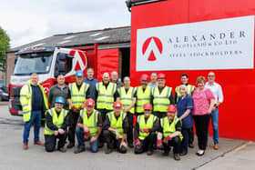 The team at Alexander (Scotland) & Co, which has been serving steel customers across central Scotland for almost 75 years.
