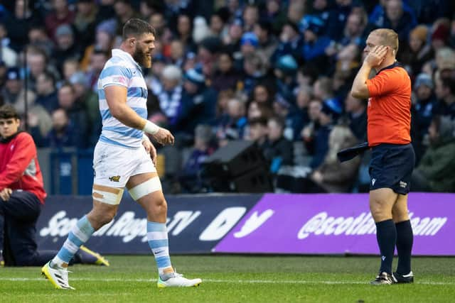 Argentina's Marcos Kremer was sent off against Scotland, and three other Pumas were sinbinned in the second half.