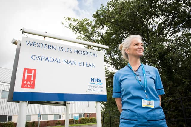 OU nursing graduate Helen Kafantari Maciver who studied part-time while working for the Western Isles Hospital. Picture: Leila Angus