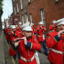 The Apprentice Boys of Derry takes part in the annual Relief of Derry march on August 14, 2021 in Derry, Northern Ireland. An affiliated club in Inverness plans to hold a parade on Saturday but is meeting resistance.  (Photo by Charles McQuillan/Getty Images)