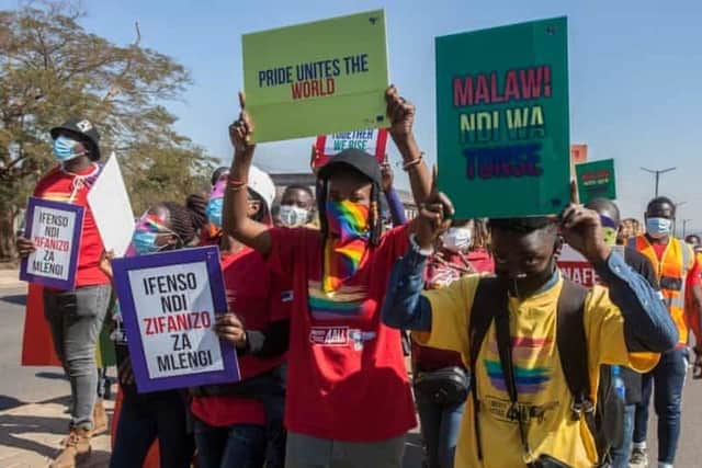 The Malawi Pride march.