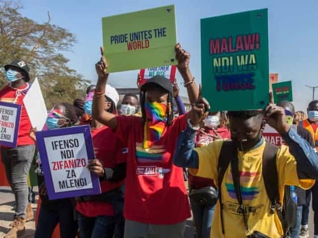 The Malawi Pride march.