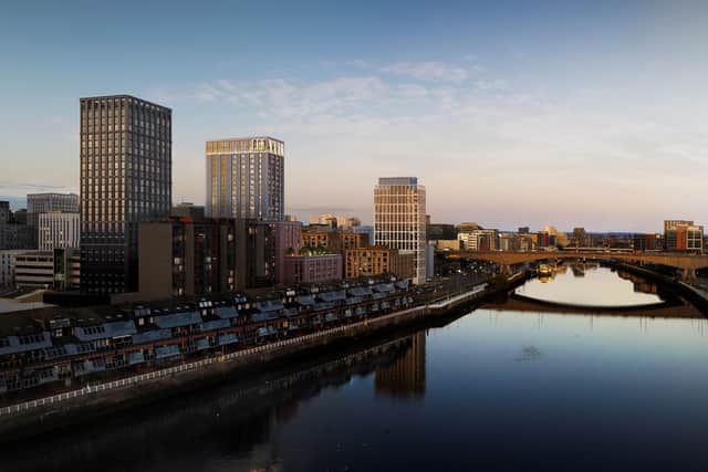 How the development at 40 Anderston Quay, next to the River Clyde and Kingston Bridge in Glasgow would look when complete.