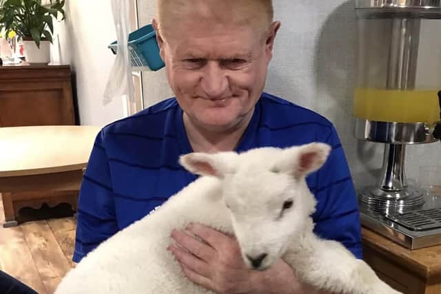 The residents thoroughly enjoyed their four-legged visitors.