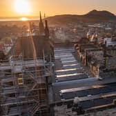 Green ambitions: The solar panels at Edinburgh Castle
Pic: HES