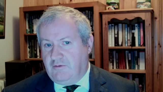 SNP Westminster leader Ian Blackford, seen on a videolink responding to Boris Johnson's statement to the Commons about new coronavirus controls, should learn not to rush to judgement (Picture: House of Commons/PA Wire)