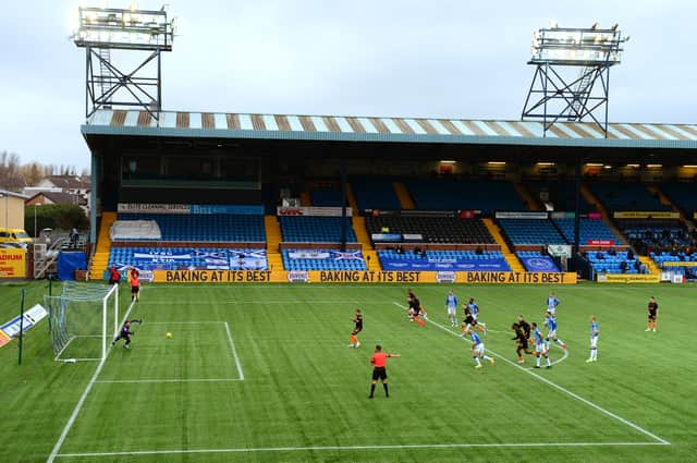 Rangers captain James Tavernier scores the only goal of the game against Kilmarnock at Rugby Park on Sunday with a precisely struck penalty to beat Danny Rogers. (Photo by Mark Runnacles/Getty Images)