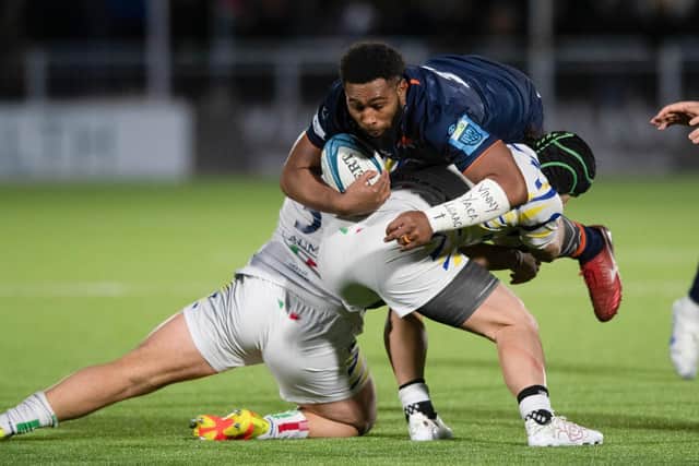 Bill Mata had a big impact off the bench in Edinburgh's hard-fought win over Zebre at DAM Health Stadium. (Photo by Mark Scates / SNS Group)