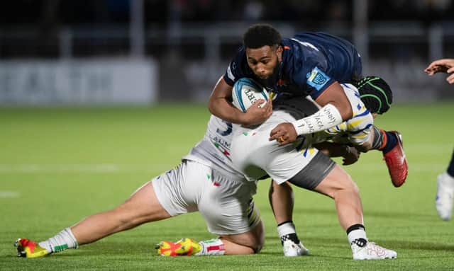 Bill Mata had a big impact off the bench in Edinburgh's hard-fought win over Zebre at DAM Health Stadium. (Photo by Mark Scates / SNS Group)