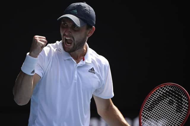 Russia's Aslan Karatsev defeated Bulgaria's Grigor Dimitrov to book his place in the semi-finals of the Australian Open. Picture': Andy Brownbill/AP