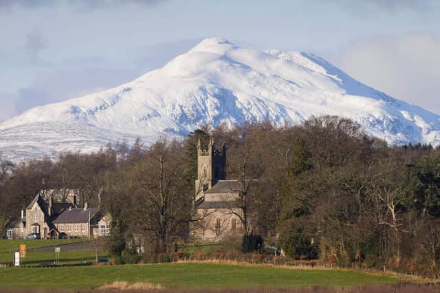 The snow-covered splendour of mountains in the Loch Lomond and Trossachs National Park (Picture: John Linton/PA)