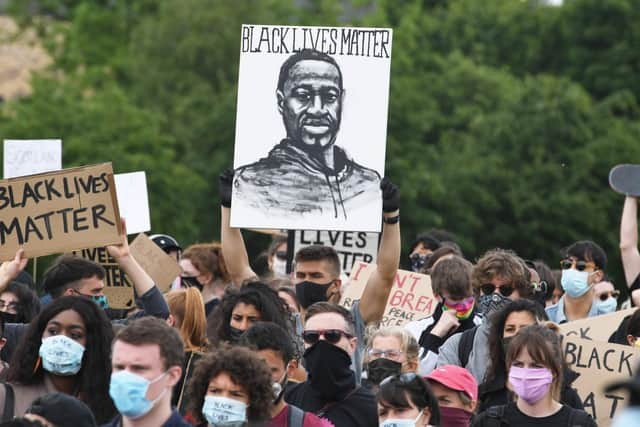 Crowds at the Glasgow Green protest. Picture: SNS