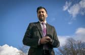 SNP leadership candidate Humza Yousaf on the campaign trail in Lanark. Picture: Jane Barlow/PA Wire