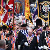 Members of the Orange Order take part in the annual Battle of the Boyne celebrations in July 2022 in Glasgow. PIC. (Photo by Jeff J Mitchell/Getty Images)