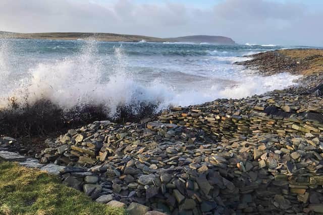 Rising sea levels are eroding the archaeological site with plastics from the sea sometimes found amongst the remains. PIC: Stephen Dockrill.