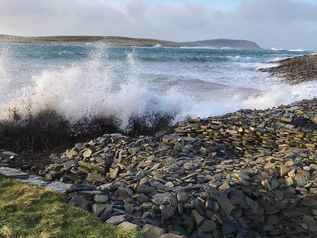 Rising sea levels are eroding the archaeological site with plastics from the sea sometimes found amongst the remains. PIC: Stephen Dockrill.