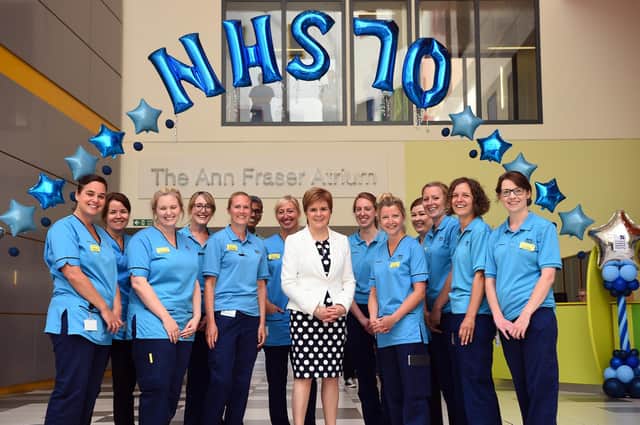 When Nicola Sturgeon celebrated the 70th anniversary of the NHS in Glasgow in 2018 the roots of the current crisis were already growing (Picture: Andy Buchanan/WPA Pool/Getty Images)