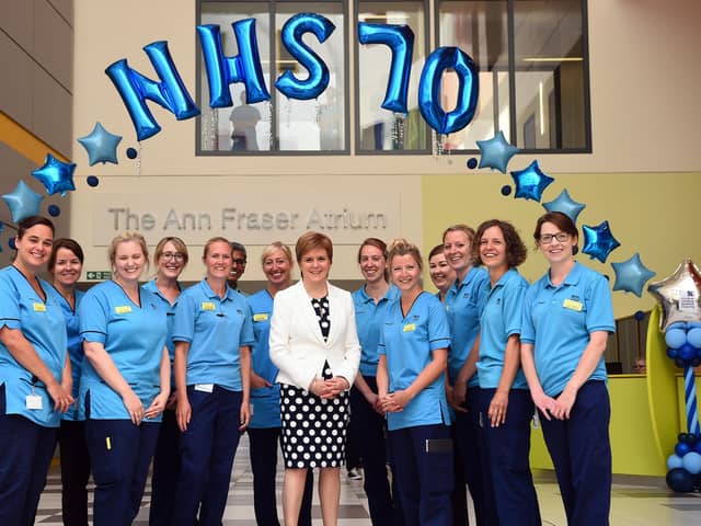 When Nicola Sturgeon celebrated the 70th anniversary of the NHS in Glasgow in 2018 the roots of the current crisis were already growing (Picture: Andy Buchanan/WPA Pool/Getty Images)