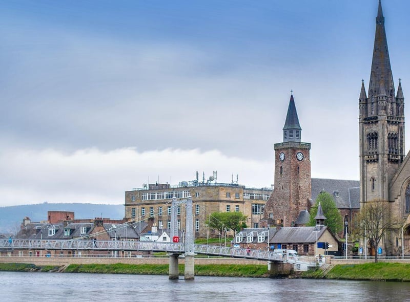 With just 0.47 housebreakings reported per 1,000 people last year, those living in the Highlands - including the city of Inverness (pictured) - are the second-least likely to experience a break in in the UK. Rates in the region have dropped by 5.33 per cent on average each year since 2017.