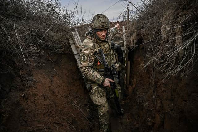 Ukrainian soldiers are fighting not just for their country but for freedom from Vladimir Putin's tyranny (Picture: Aris Messinis/AFP via Getty Images)