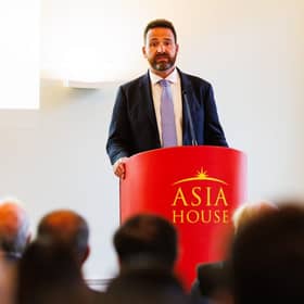 Gregor Poynton MP speaking at Asia House at the Robin Cook Memorial Lecture.