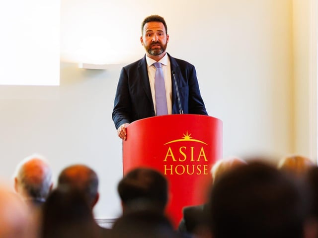 Gregor Poynton MP speaking at Asia House at the Robin Cook Memorial Lecture.