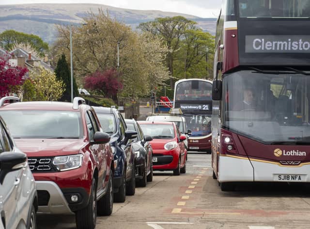 Scotland is looking at whether to introduce powers for councils to charge workplaces for every car parking space it has for staff, with the fee to be passed on to workers and visitors, in a bold attempt to drive down traffic levels. PIC: Lisa Ferguson.