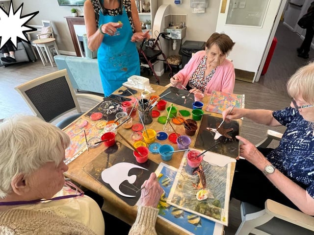 Residents at HC-One Scotland’s Redmill Care Home taking part in Creative Mojo Workshop