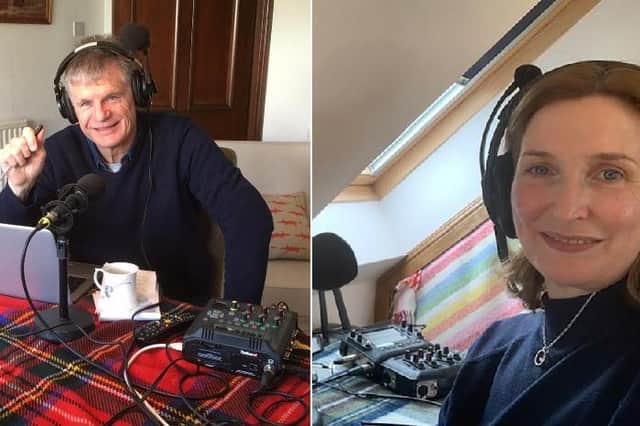 The BBC’s  Drivetime host John Beatty and Laura Maxwell on Good Morning Scotland adapt to working  from  home