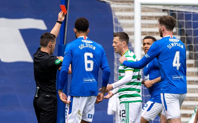 Callum Mcgregor Celtic Red Card Analysed By Ex Ref As Former Gerrard Team Mate Questions First Yellow Card Decision The Scotsman
