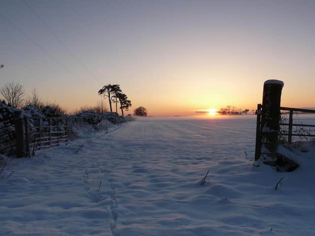 Sunset on Winter Solstice at Rhynie in Aberdeenshire. PIC: Sylvia Duckworth/geograph.org