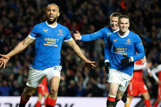 Rangers' Kemar Roofe celebrates scoring his extra-time winner against Braga.   (Photo by Craig Williamson / SNS Group)